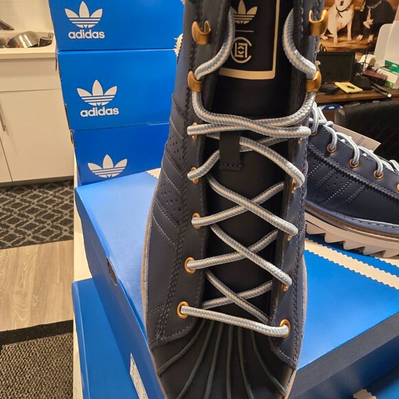 CLOT x adidas Pro Model by Edison Chen JQ1260 Mineral Blue Men's Sz 10 BOOT NEW - Picture 3 of 16